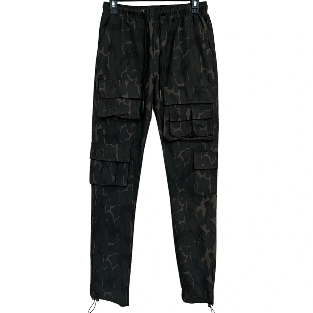 American Stitch Cargo Jogger Pants Men's Small Camo Green with Drawstring NWOT! - Picture 2 of 9